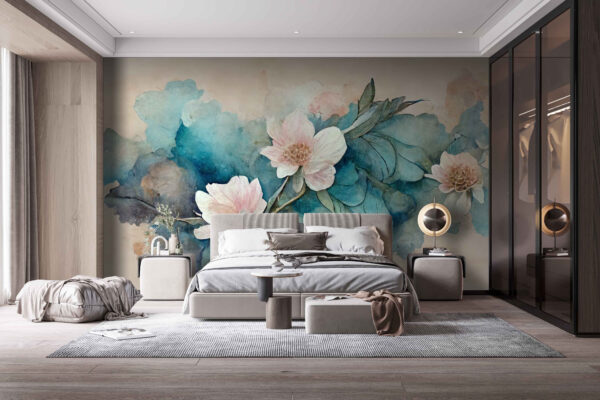 Malerei von Blumen und Blättern Malerei von Blumen und Blättern