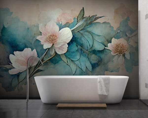 Malerei von Blumen und Blättern Malerei von Blumen und Blättern