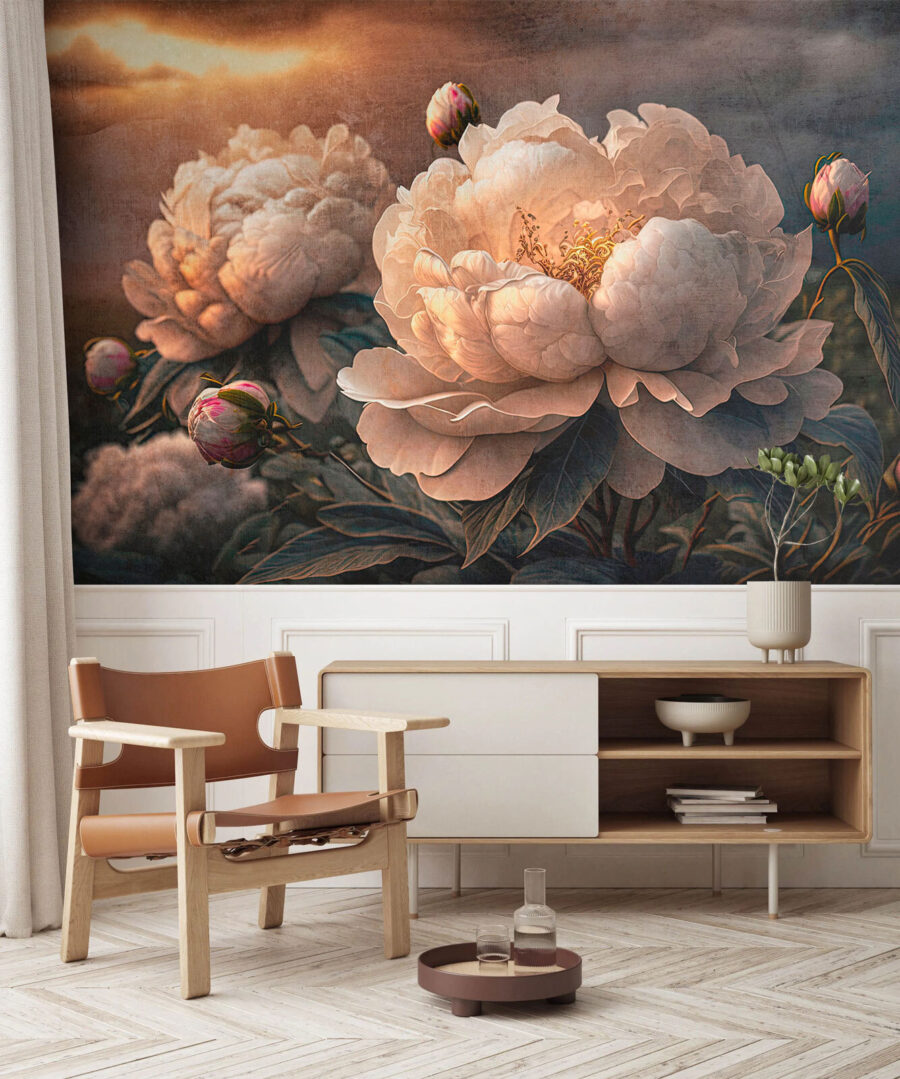 Fototapeten Elegante Blüten in weichem Licht. – Bild 3