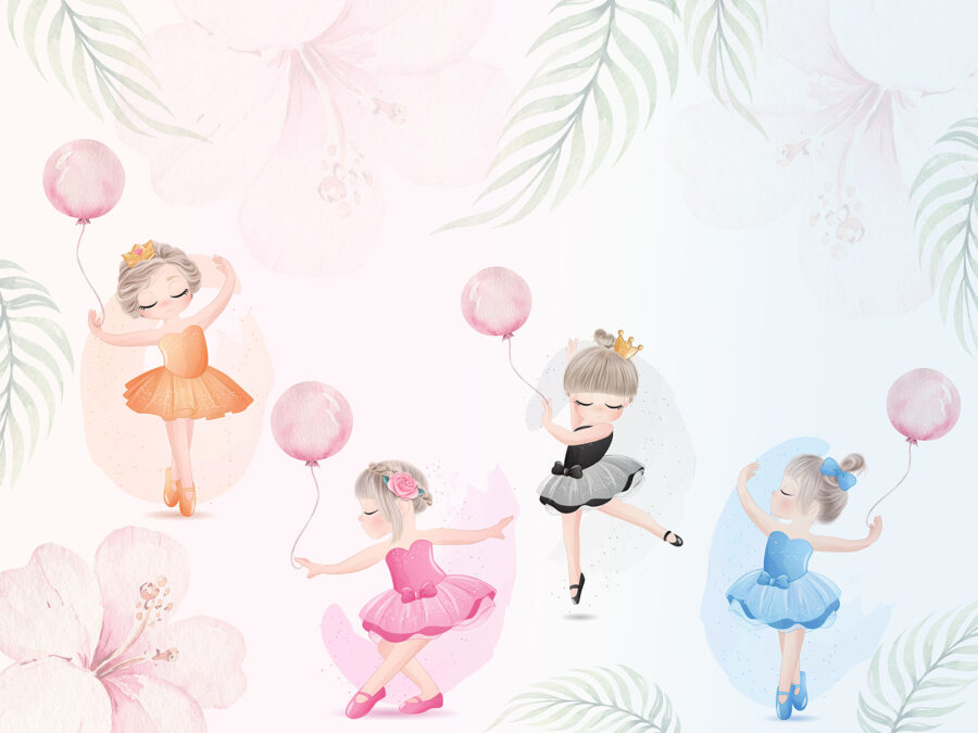 Gruppe von Mädchen in Tutu-Kleidern