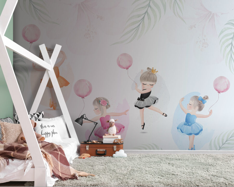 Gruppe von Mädchen in Tutu-Kleidern
