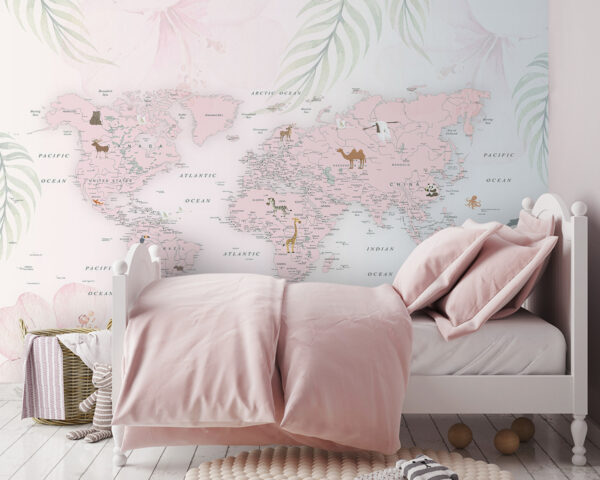 Karte der Welt mit Tieren Karte der Welt mit Tieren