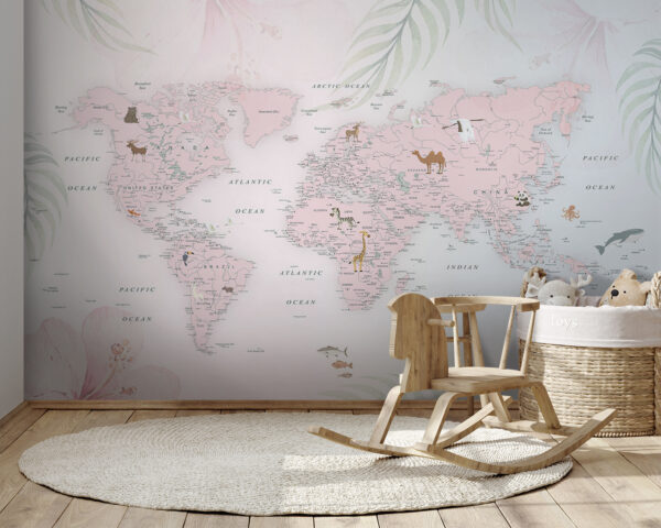 Karte der Welt mit Tieren Karte der Welt mit Tieren