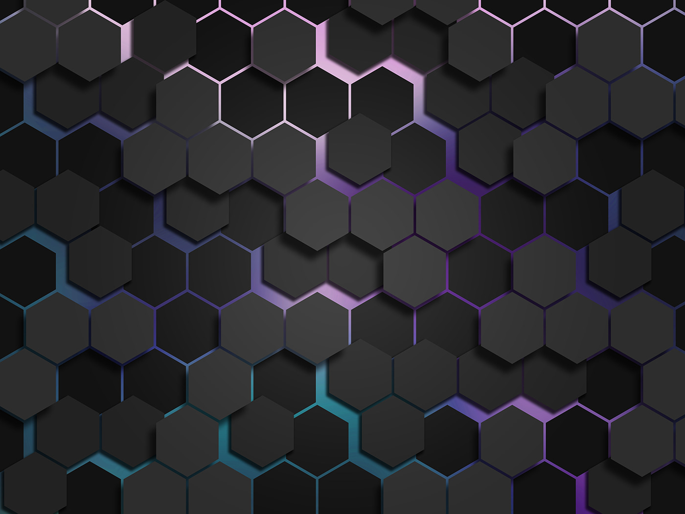 A group of black hexagons A group of black hexagons