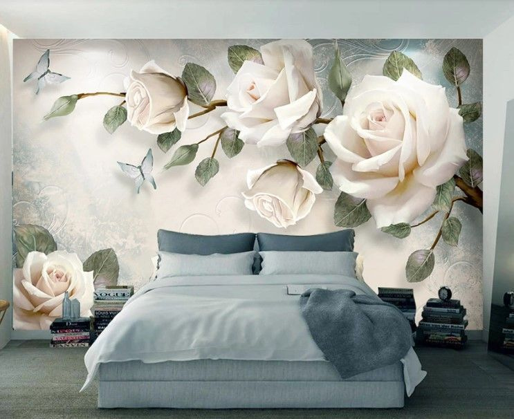Zarte Rosen und Schmetterlinge in Harmonie