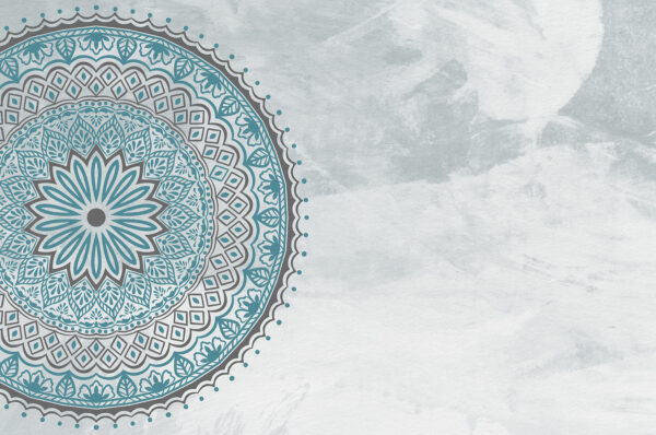 Ein blaues und graues Mandala Ein blaues und graues Mandala