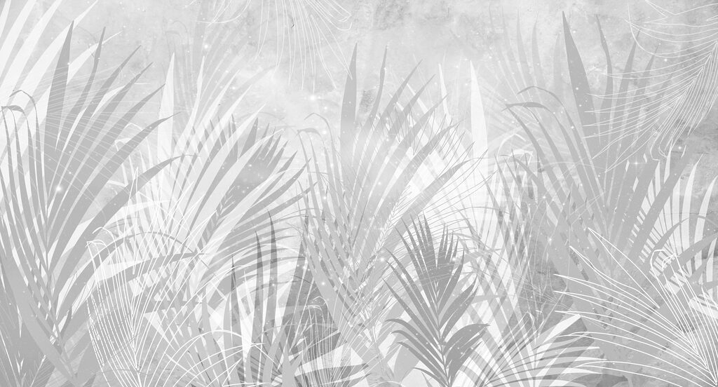 Ein grauer und weißer Hintergrund mit Pflanzen Ein grauer und weißer Hintergrund mit Pflanzen