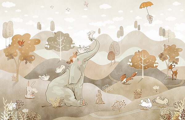Ein Elefant und Kaninchen in einer Landschaft u98695p 600x388 - Ein Elefant und Kaninchen in einer Landschaft