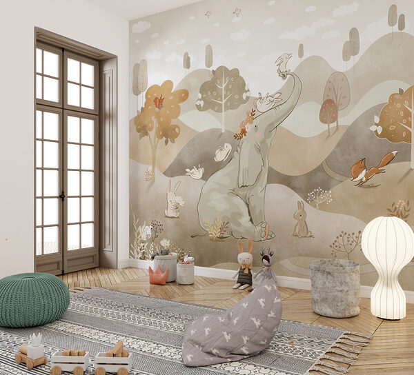 Ein Elefant und Kaninchen in einer Landschaft u98695pir3 600x544 - Ein Elefant und Kaninchen in einer Landschaft