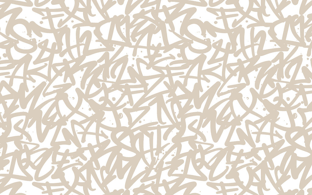 A pattern of letters on a white background