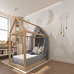 Fototapeten Ein Mond und Wolken am Himmel