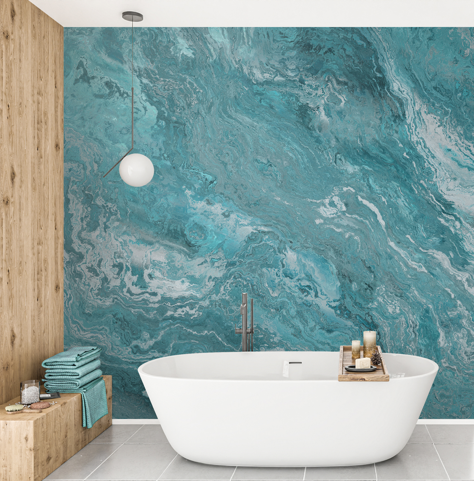 Ocean waves in abstract form