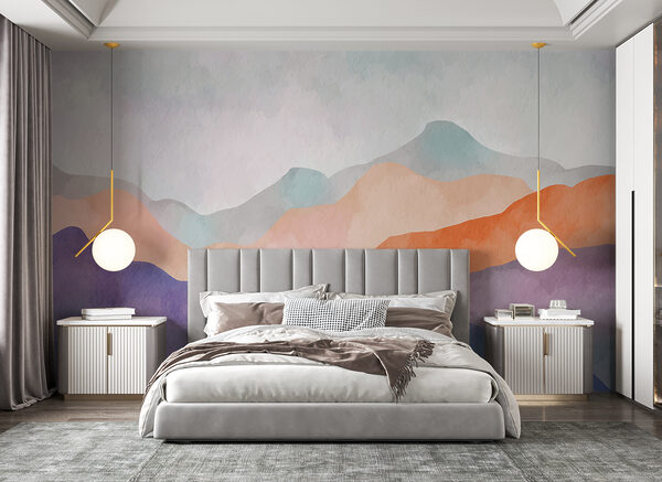 Ein Aquarell mit Bergen Ein Aquarell mit Bergen