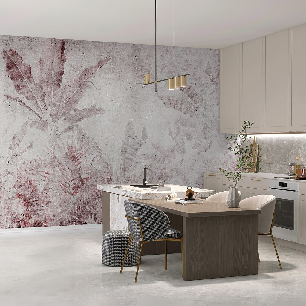 Muted tropical leaf pattern backdrop Muted tropical leaf pattern backdrop