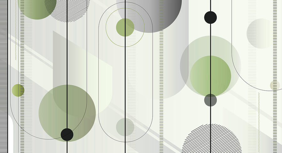 Geometrisches Design in beruhigenden Farben.