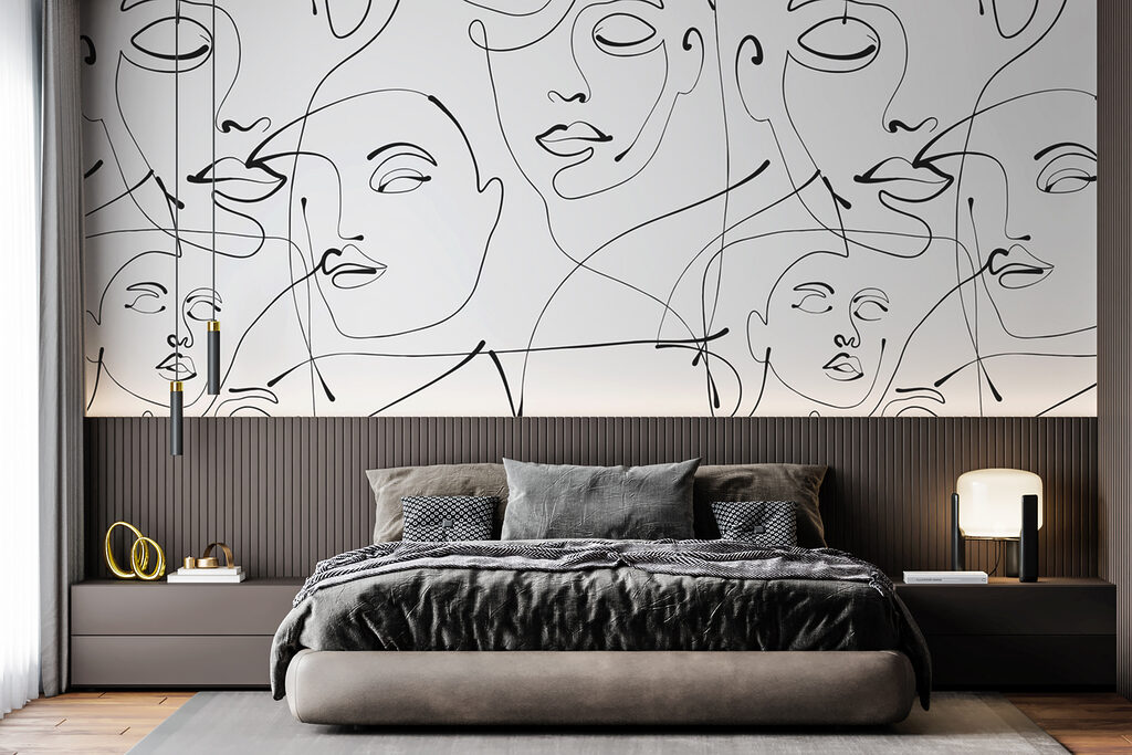 A pattern of black lines on a white background