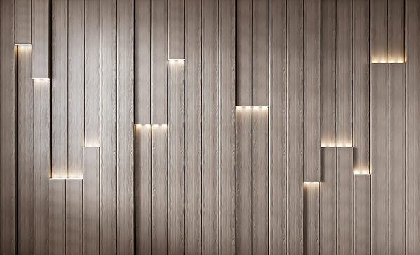 Eine Wand mit eingeschalteten Lichtern Eine Wand mit eingeschalteten Lichtern