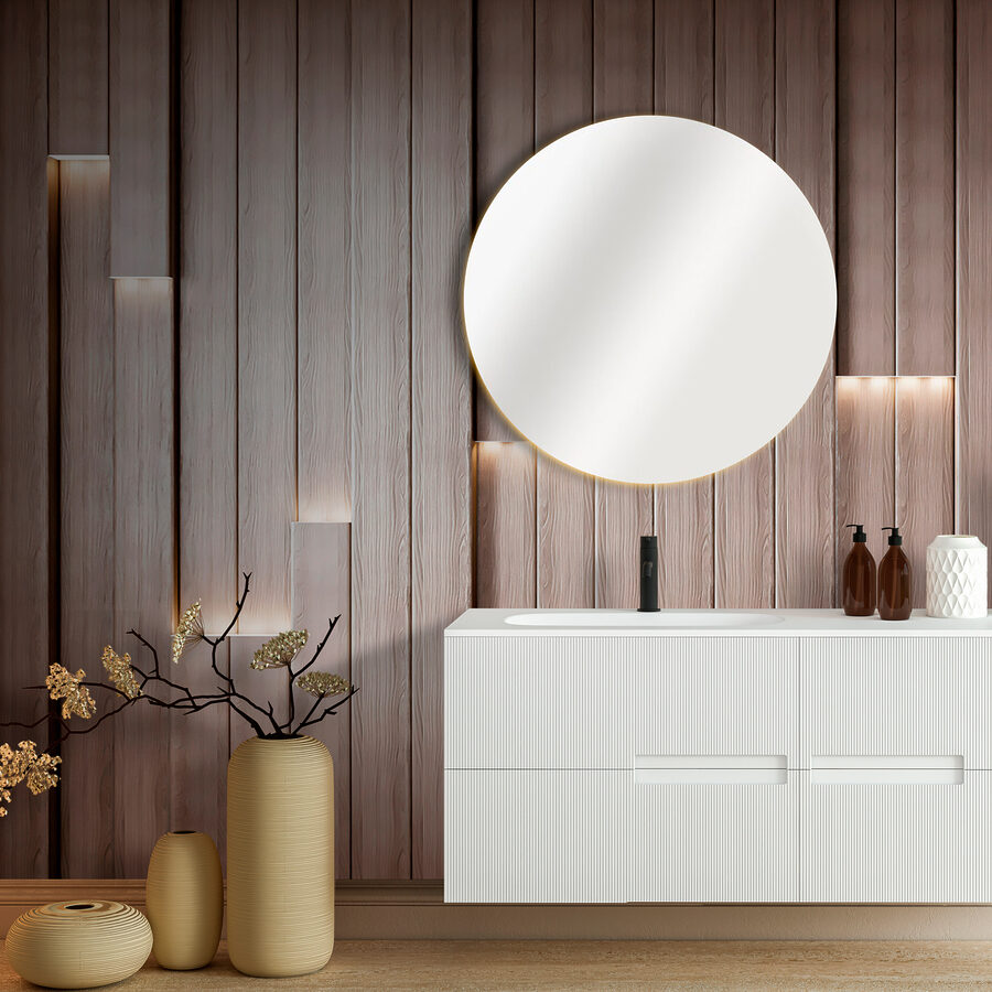 Eine Wand mit eingeschalteten Lichtern Eine Wand mit eingeschalteten Lichtern