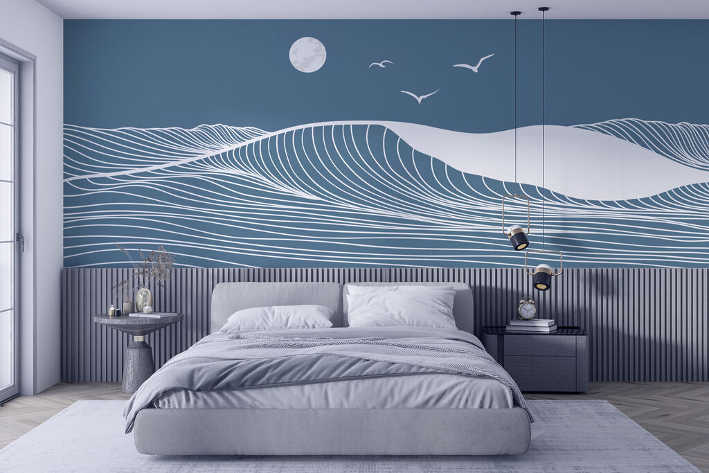 Waves and birds in the sky Waves and birds in the sky