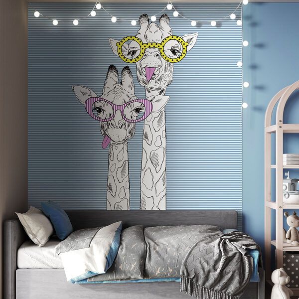 Eine Giraffe mit Brille Eine Giraffe mit Brille