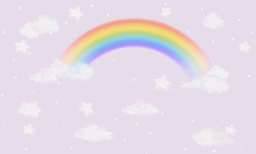 Fototapeten Ein Regenbogen und Wolken am Himmel – Bild 4