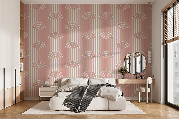 A pattern of white and pink lines