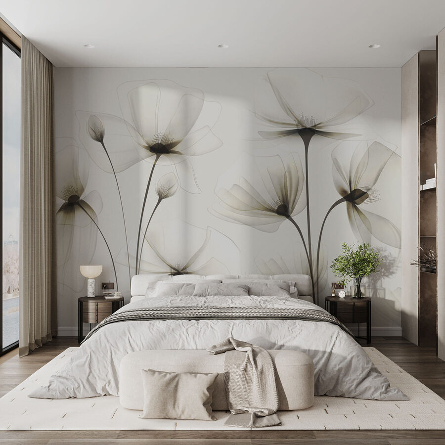 Fototapeten Eine transparente Blume auf weißem Hintergrund – Bild 3