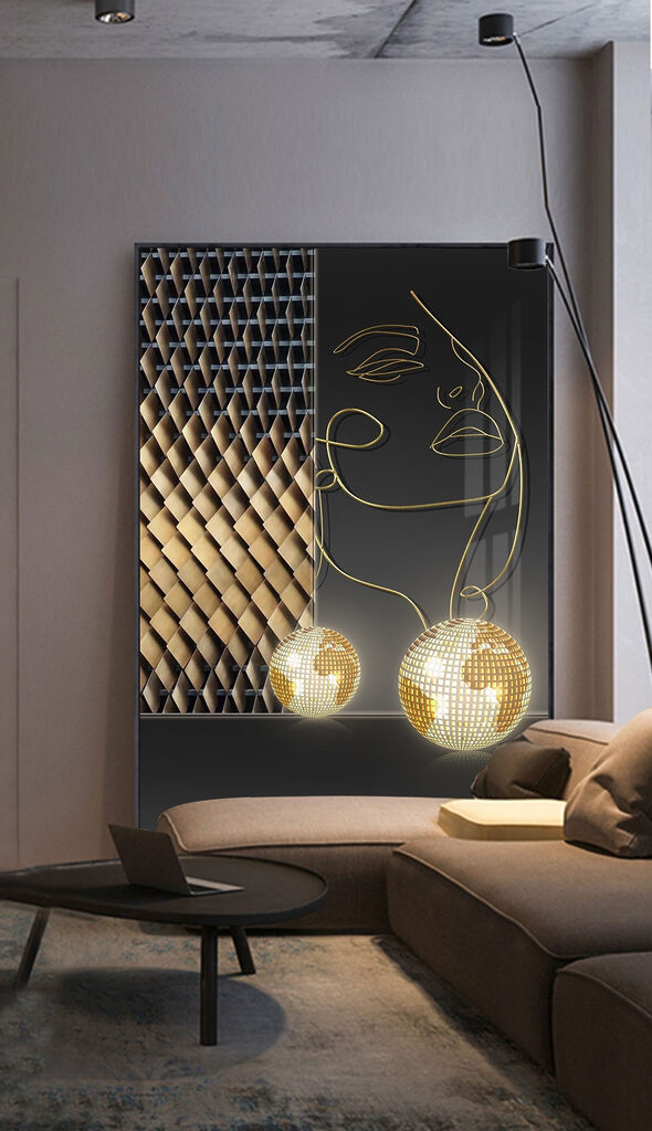 Artistic blend of lines and light