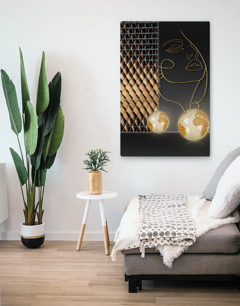 Artistic blend of lines and light