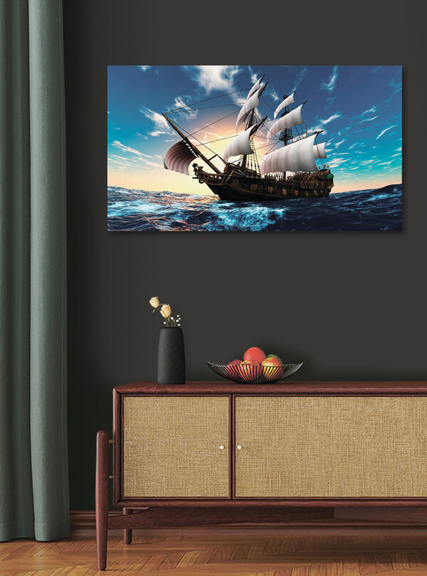 Ein Schiff auf dem Wasser Ein Schiff auf dem Wasser
