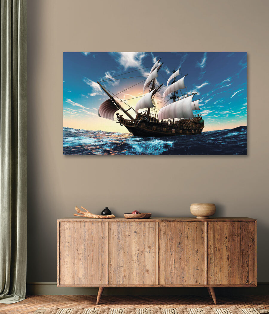 Ein Schiff auf dem Wasser