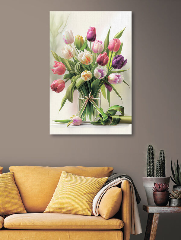 Ein Tulpenstrauß in einer Glasvase s31219pig36 600x793 - Ein Tulpenstrauß in einer Glasvase