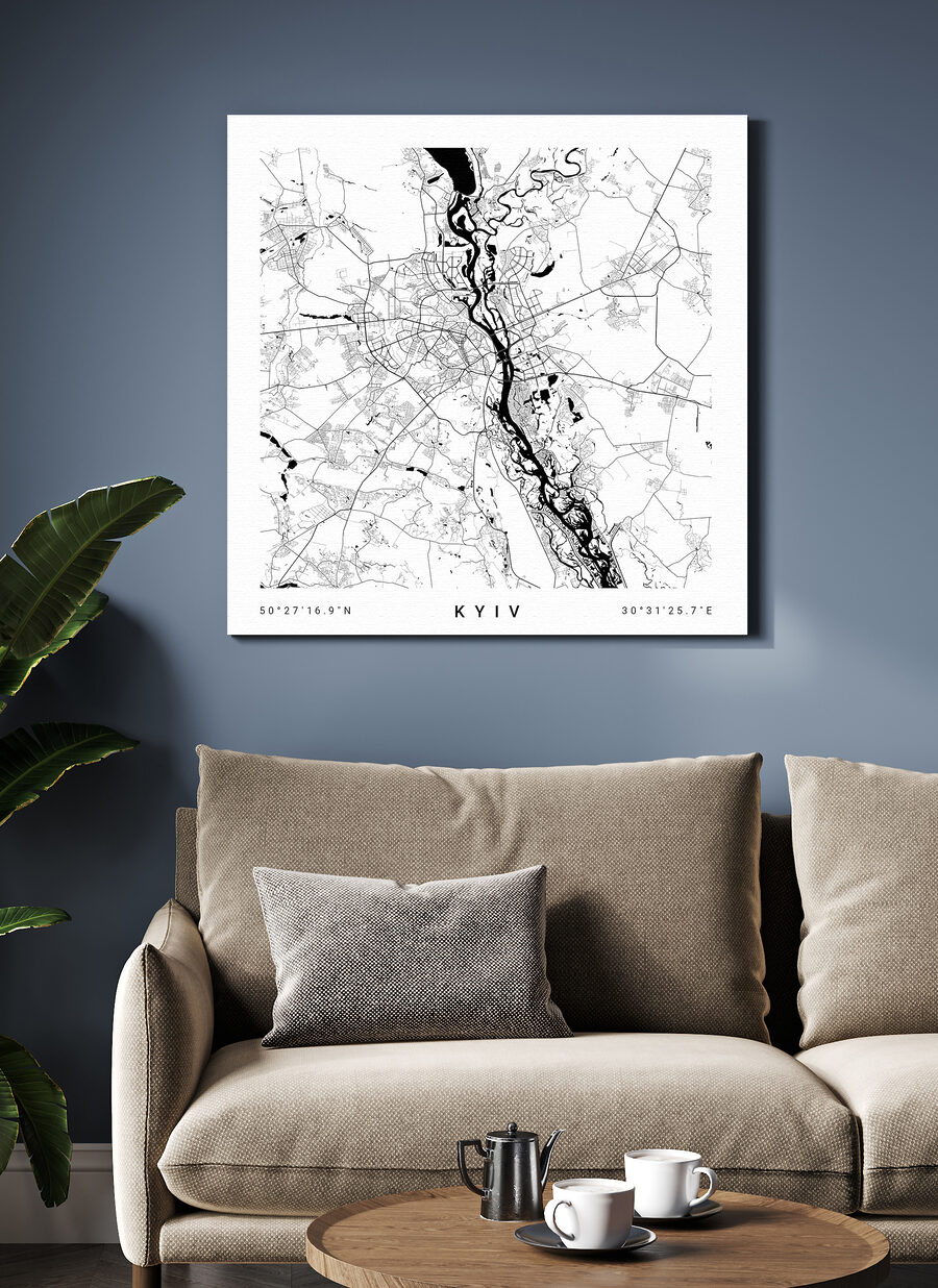Wandbilder Ein Stadtplan