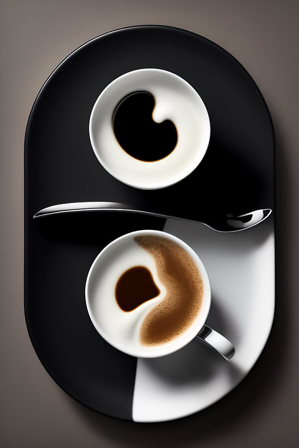 A cup of coffee with a spoon and a spoon A cup of coffee with a spoon and a spoon