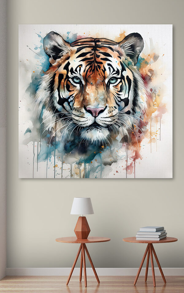 Ein Gemälde eines Tigers Ein Gemälde eines Tigers