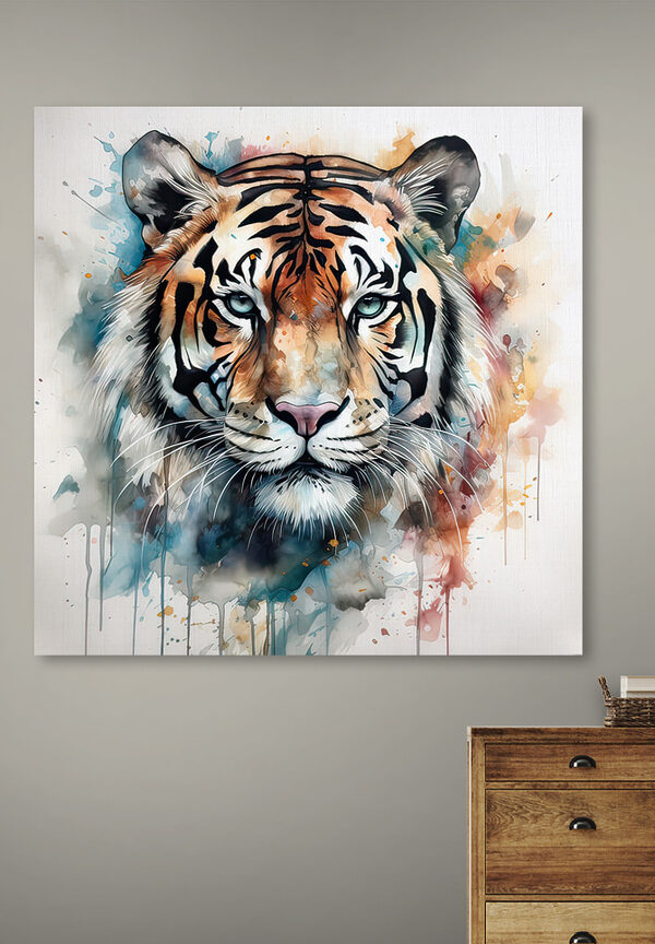 Ein Gemälde eines Tigers Ein Gemälde eines Tigers