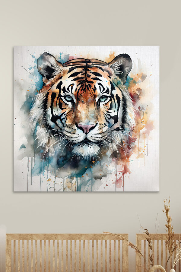 Ein Gemälde eines Tigers Ein Gemälde eines Tigers