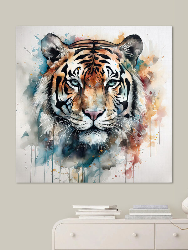 Ein Gemälde eines Tigers Ein Gemälde eines Tigers