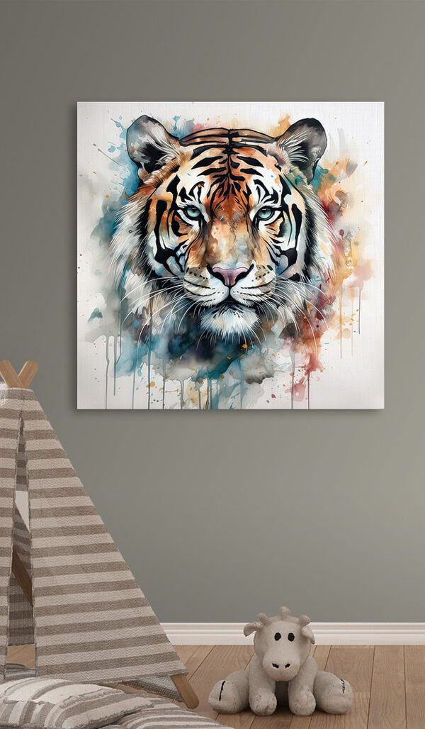 Ein Gemälde eines Tigers Ein Gemälde eines Tigers