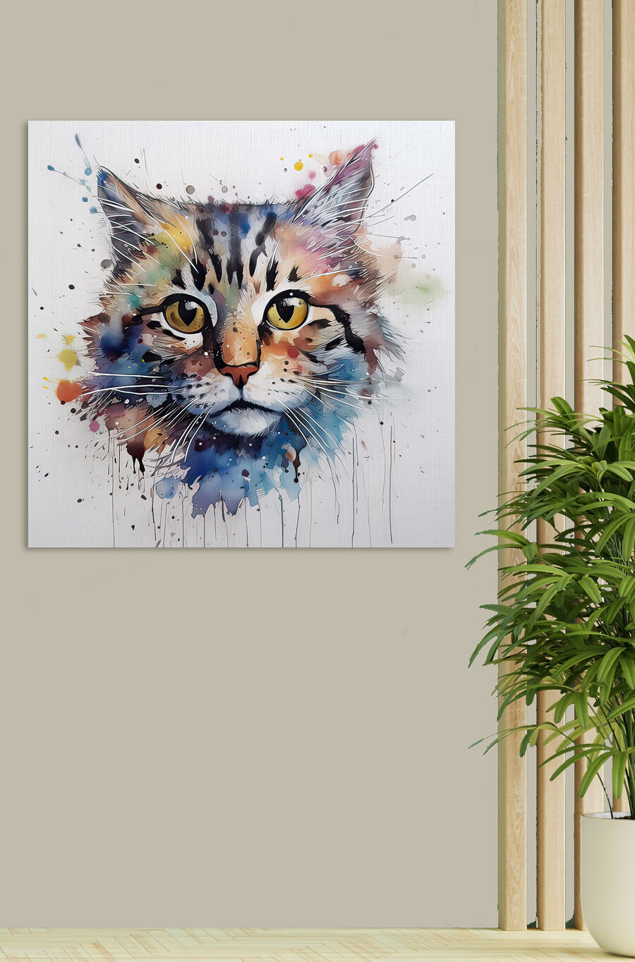 Ein Gemälde einer Katze Ein Gemälde einer Katze