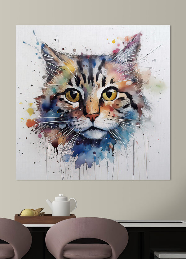Ein Gemälde einer Katze Ein Gemälde einer Katze