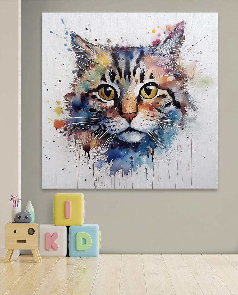 Ein Gemälde einer Katze Ein Gemälde einer Katze