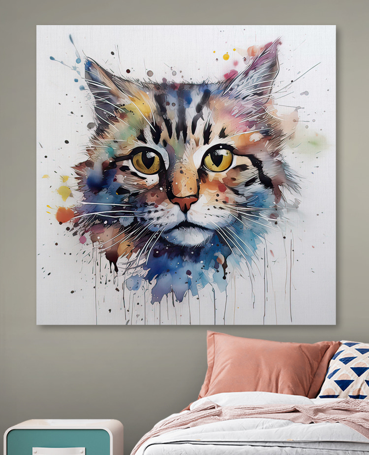 Ein Gemälde einer Katze Ein Gemälde einer Katze