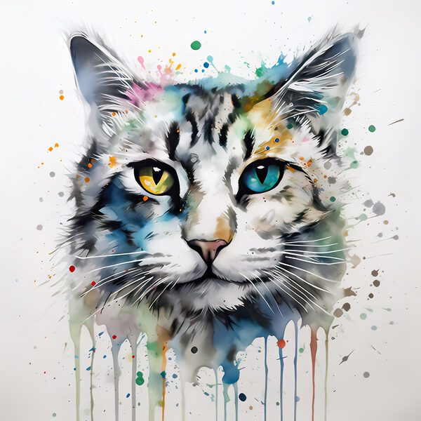 Eine Katze mit blauen Augen Eine Katze mit blauen Augen