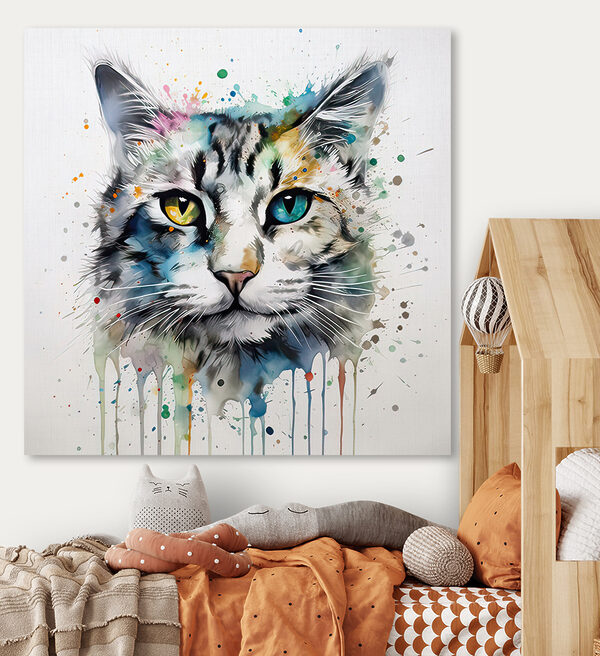 Eine Katze mit blauen Augen Eine Katze mit blauen Augen