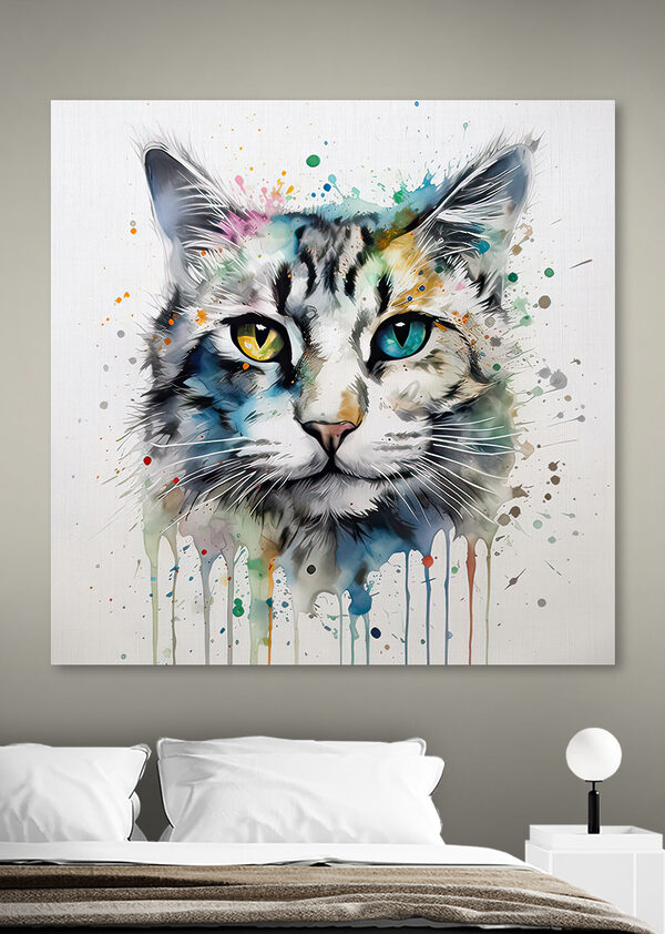 Eine Katze mit blauen Augen Eine Katze mit blauen Augen