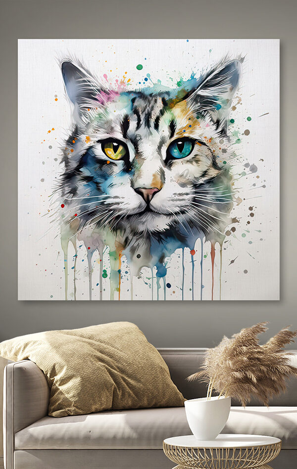 Eine Katze mit blauen Augen Eine Katze mit blauen Augen