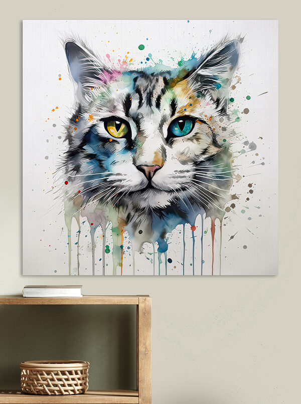 Eine Katze mit blauen Augen Eine Katze mit blauen Augen