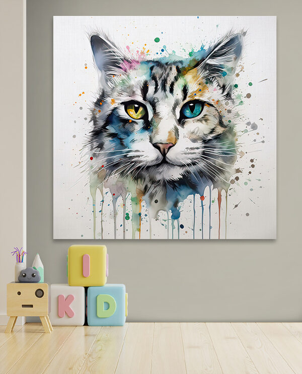 Eine Katze mit blauen Augen Eine Katze mit blauen Augen