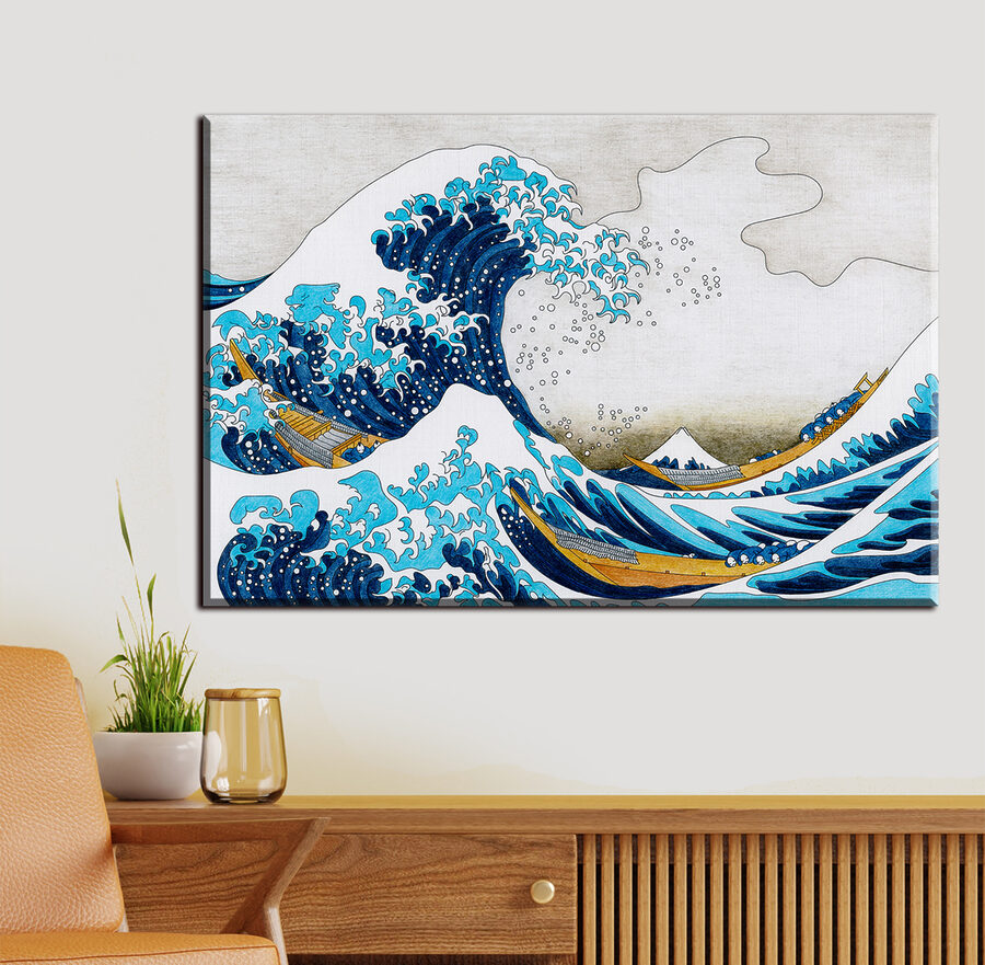 Eine große Welle aus Wasser